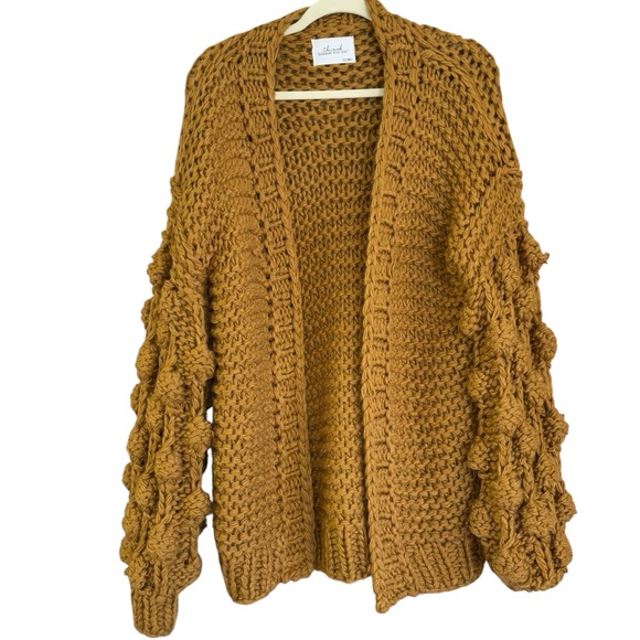Chicwish Sweaters - Chicwish Handmade Chunky Knit Bubble Sweater OS Bohemian Western Balloon Sleeve